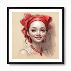 Chinese Girl Art Print