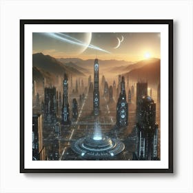 Futuristic City 10 Art Print