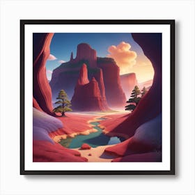 Cave In The Desert Art Print