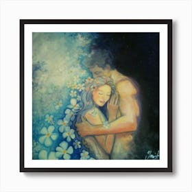 Couple Hugging 1 Art Print