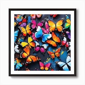 Colorful Butterflies 26 Art Print