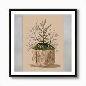 Christmas Tree In A Pot Art Print