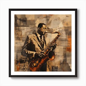 Saxophone Player 37 Art Print