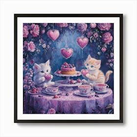 Valentine Kittens 5 Art Print