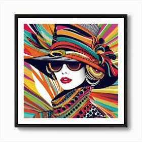 Lady In A Hat 1 Art Print