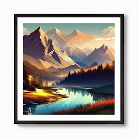 Mountain Landscape 24 Art Print