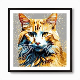 Orange Tabby Cat 3 Art Print