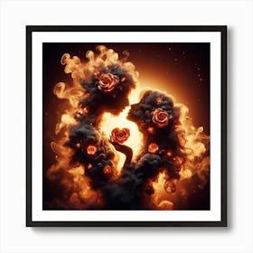 Flames Of Love Art Print