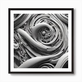 Spiral Paper Sculpture Art Print