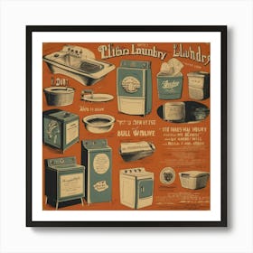 Default Default Vintage And Retro Laundry Advertising Aestethi 3 (3) Art Print