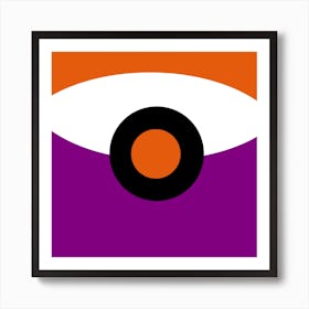 Purple And Orange Abstract Painting Art Print