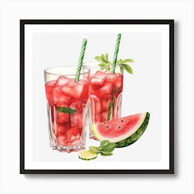 Watermelon Cocktail 19 Art Print