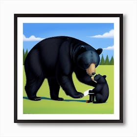 Bear And Child Art Print