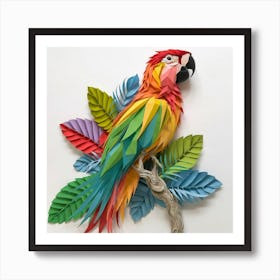 Paper Parrot 1 Art Print
