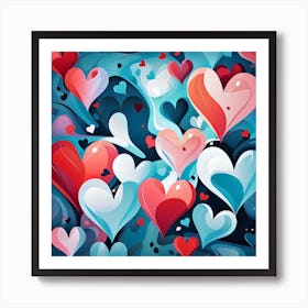 Valentine'S Day Background 3 Art Print