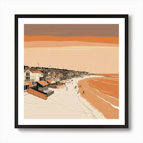 Default Abstract Illustration Of South end On Sea Beach Essex art print 2 Art Print