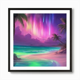 Tropical Beach Art Print