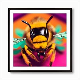 Retro Bumblebee Art Print