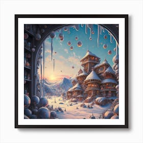 mountain village, 9 Art Print