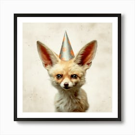 Birthday Fox 3 Art Print