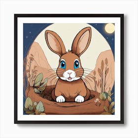 Rabbit In The Nest Art Print