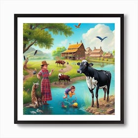 Farm Animals Art Print