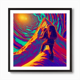 Psychedelic Mountain Art Print