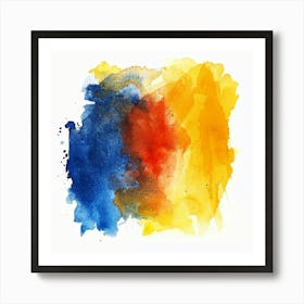 Abstract Watercolor Background 7 Art Print