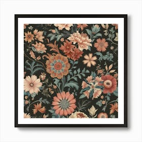 Floral Wallpaper 11 Art Print