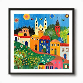 Kids Travel Illustration Madrid 4 Art Print