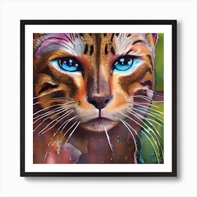 Watercolor Feline 1 Art Print