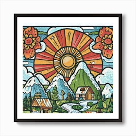 Small mountain village 8 Art Print