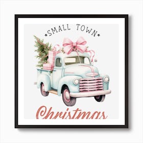 Small Town Christmas Art Print