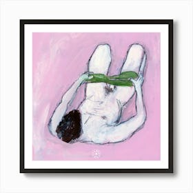 Guy In Green Swimpants - male nude homoerotic gay art man painting Art Print