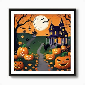 Halloween Pumpkins 1 Art Print