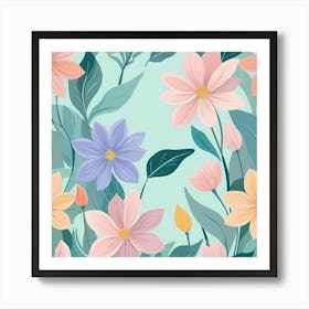 Floral Pattern 37 Art Print