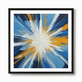 Blue Burst Art Print