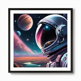 Astronaut In Space 1 Art Print