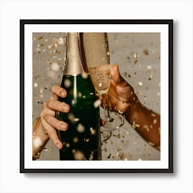 Champagne Toast 1 Art Print