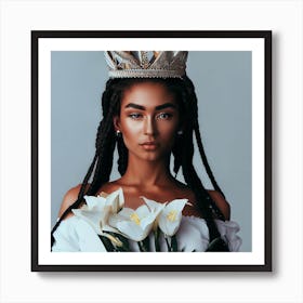 Beautiful Black Woman In A Crown Art Print