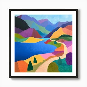 Abstract Travel Collection Queenstown New Zealand 3 Art Print