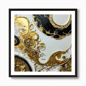 +Gold Colors Mixed With White And Black+This Is Al (1) Art Print