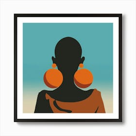 Silhouette Of African Woman 17 Art Print