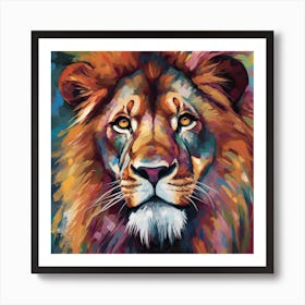 Lion Painting 2 Art Print