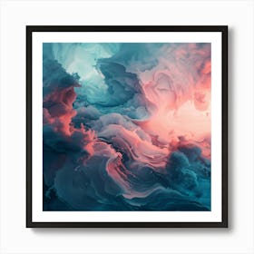 Clouds Abstract Painting 3 Art Print