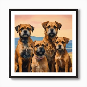 Scottish Terriers Art Print