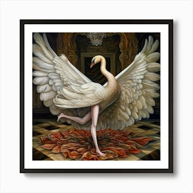 Swan Dance Art Print