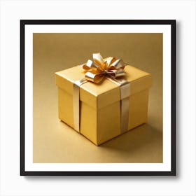 Gold Gift Box 6 Art Print