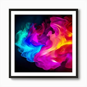 Color Brightness Vibrant Electric Power Gradient Vivid Intense Dynamic Radiant Glowing En Art Print