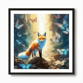Fox In The Forest 2 Art Print